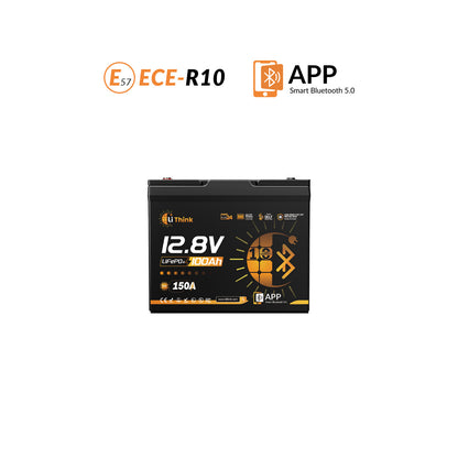 LiThink 12V 100Ah Group 24 LiFePO4 Battery with 150A BMS, Bluetooth & Self-Heating — for RVs, Marine & Solar