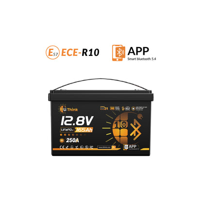 LiThink 12V 165Ah LiFePO4 Battery with 250A BMS, Bluetooth & Self-Heating — for RVs, Marine & Off-Grid Power
