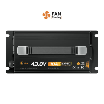 LiThink 43.8V 18A Fan-Cooled LiFePO4 Battery Charger for 36V Lithium Batteries