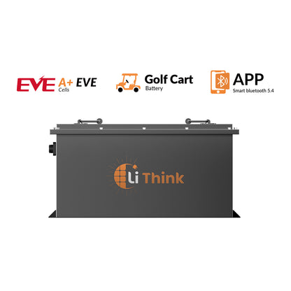LiThink 48V 105Ah Pro Golf Cart LiFePO4 Battery with EVE LF105 Cells, 400A BMS & Bluetooth