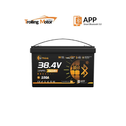 LiThink 36V 50Ah Trolling Motor LiFePO4 Battery with 100A BMS, Bluetooth & Self-Heating