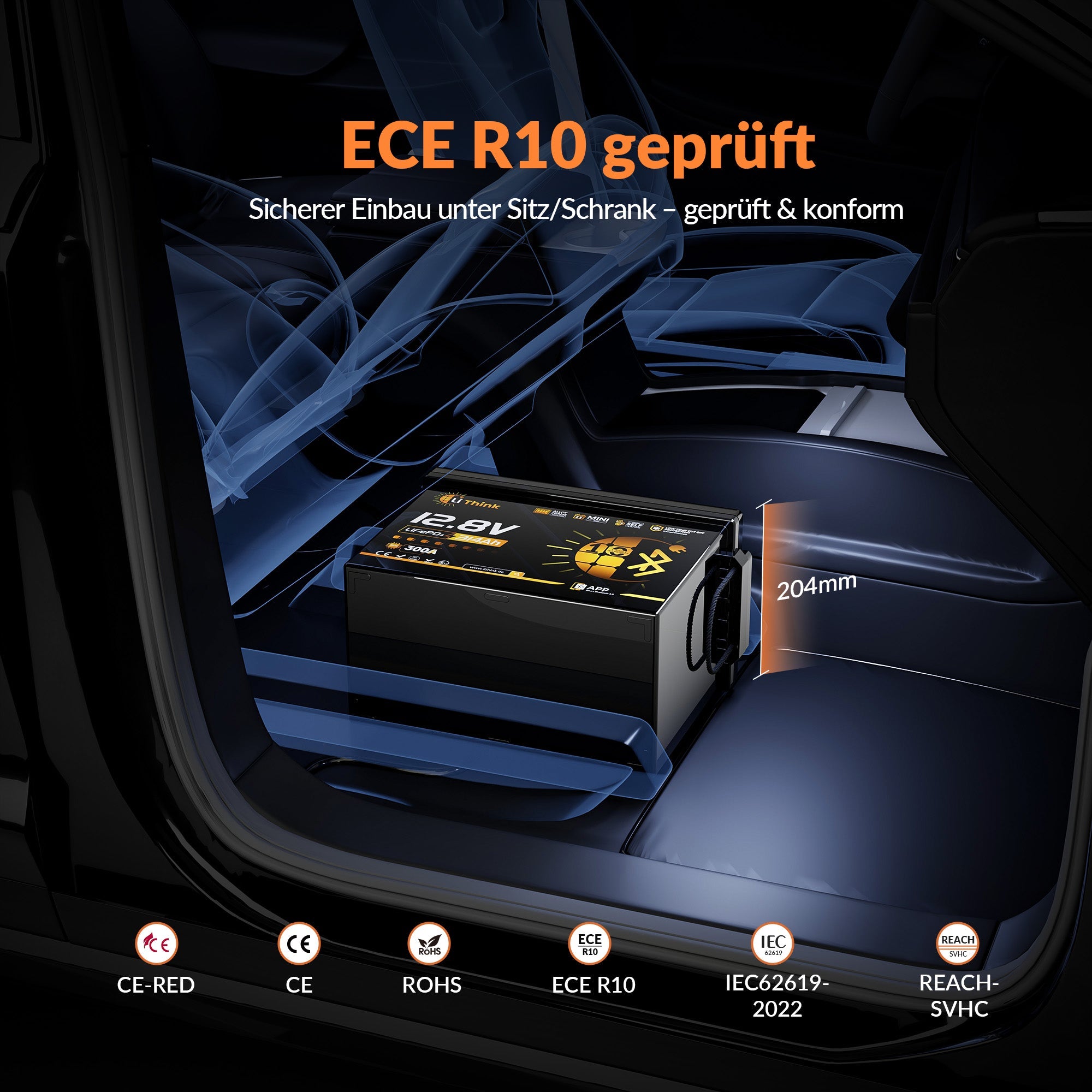 LiThink 12V 334Ah Mini Pro LiFePO4 Battery with EVE LF334 Cells, 300A BMS, Bluetooth & Self-Heating — for RVs, Trolling Motors & Solar