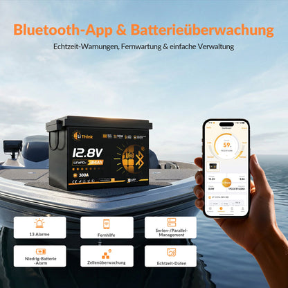 LiThink 12V 334Ah Mini Pro LiFePO4 Battery with EVE LF334 Cells, 300A BMS, Bluetooth & Self-Heating — for RVs, Trolling Motors & Solar