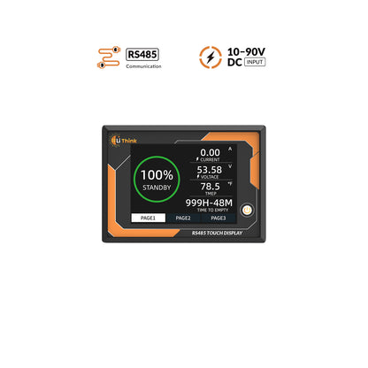 LiThink RS485 Touch Control Display for 36V/48V/72V LiFePO4 Golf Cart Batteries