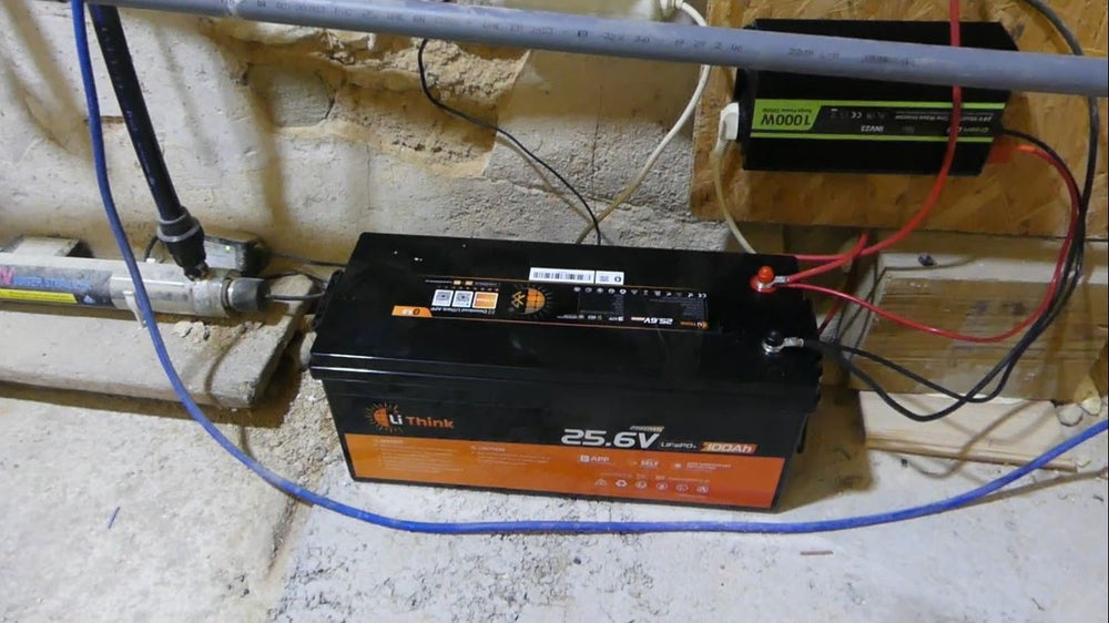 Installed LiThink 25.6 V battery in the technical room