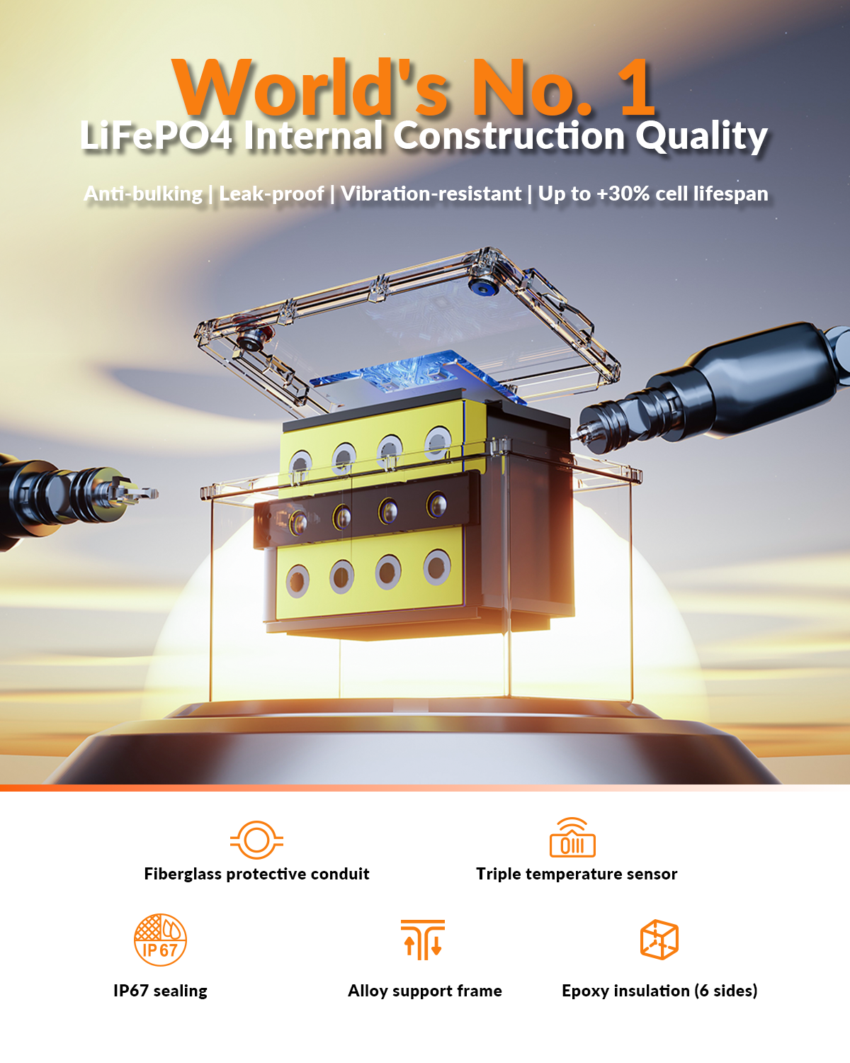 LiThink 12V 100Ah TM BT — product feature 7